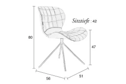 Esszimmerstuhl OMG Stoff schwarz