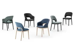 Esszimmerstuhl P 520 Stoff dunkelblau