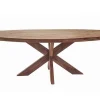 Esszimmertisch oval Teakholz massiv 210