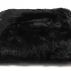 Flax Fellkissen schwarz 40x40cm