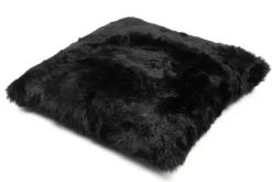 Flax Fellkissen schwarz 40x40cm