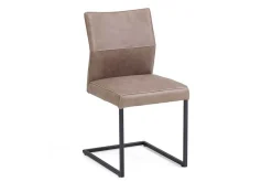 Freischwinger Lenny ohne Armlehne Leder olive