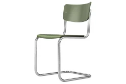 Freischwinger S 43 Buche olivgrün