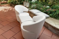 Fußhocker Trick Stoff natur