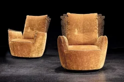 Funktionssessel Blobb Leder beige