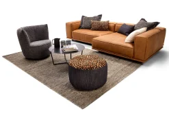 Funktionssofa Wumms! Leder cognac