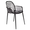 Garten Armlehnstuhl Aluminium schwarz