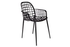 Garten Armlehnstuhl Aluminium schwarz
