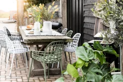 Garten Armlehnstuhl Aluminium grün