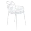 Garten Armlehnstuhl Aluminium weiss