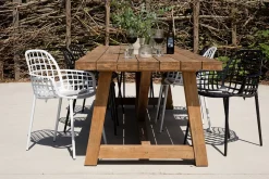 Garten Armlehnstuhl Aluminium weiss