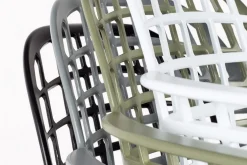 Garten Armlehnstuhl Aluminium weiss