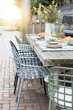 Garten Armlehnstuhl Aluminium hellgrau