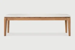 Garten Sitzbank Bok Teak weiß