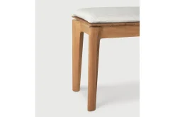 Garten Sitzbank Bok Teak weiß