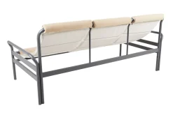 Gartenbank 3-Sitzer Sling grau-natur