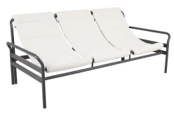 Gartenbank Sling 3-Sitzer grau-weiss