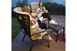 Gartensessel mit Armlehne Folio grau