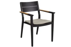 Gartenstuhl Chios stapelbar schwarz