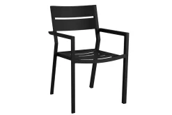 Gartenstuhl Delia stapelbar schwarz