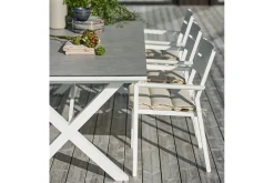 Gartenstuhl Delia stapelbar weiss