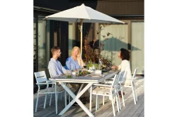 Gartenstuhl Delia stapelbar weiss