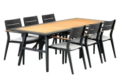 Gartentisch Chios schwarz-natur 175cm