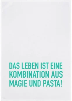 Geschirrtuch Das Leben ist eine Kombination aus Magie und Pasta
