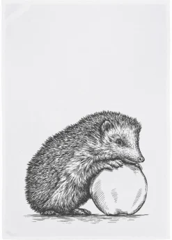 Geschirrtuch Igel mit Apfel