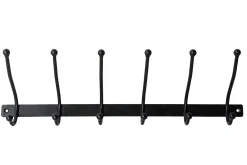 Hakenleiste Vintage Metall schwarz