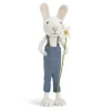 Hasenjunge Boy Bunny weiss mit blauer Hose medium
