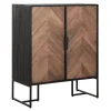 Highboard Criss Cross Massivholz B 75 cm