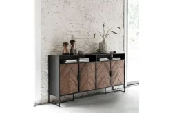 Highboard Criss Cross Massivholz B 200 cm