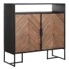 Highboard Criss Cross Massivholz B 100 cm