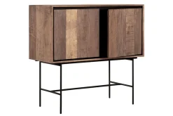 Highboard Metropole Teak Metall H 100 cm