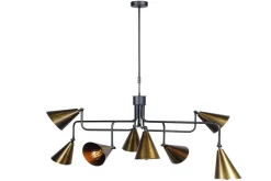 Hängelampe 8 Cups messing