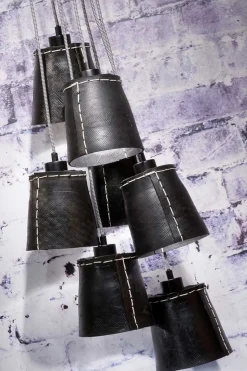 Hängelampe Amazon 7er Gummi schwarzH 25