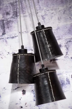 Hängelampe Amazon 3er Gummi schwarz H 25