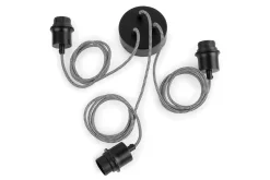 Hängelampe Amazon Gummi schwarz 3er H 16