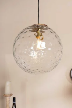 Hängelampe Globe Glas klar D 30 cm