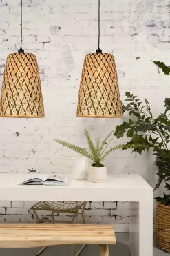 Hängelampe Kalimantan Bambusgeflecht H 48