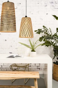 Hängelampe Kalimantan Bambusgeflecht H 48
