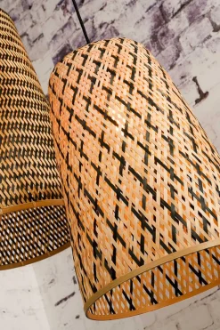 Hängelampe Kalimantan Bambusgeflecht H 48