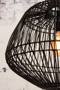 Hängelampe Madagascar Bambus schwarz