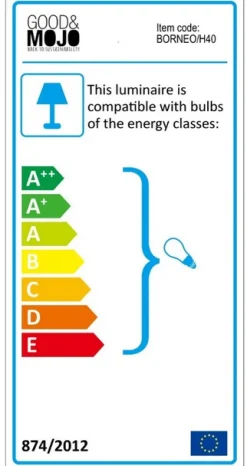 Hängelampe Madagascar Bambus schwarz