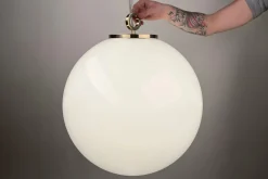 Hängelampe White Ball mit Ring 50 cm