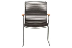 Hochlehner Gartenstuhl Click mit Arm schwarz