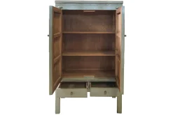 Hochzeitsschrank grau H 180 cm