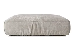 Hocker Marta Samtstoff beige groß