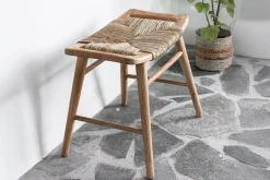 Hocker Rex Teakholz mit Abaca